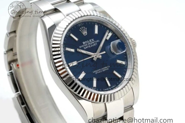 MiroTime 0224 DateJust 41 126334 NTF 1:1 Best Edition 904L Steel Blue Stick Dial on Oyster Bracelet VR Durable 2280